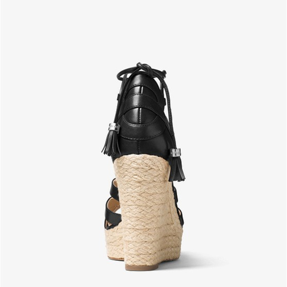 MICHAEL KORS Lace Up Platform Wedge Sandals - Picture 4 of 8